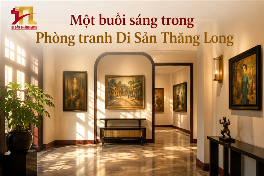 Một buổi sáng trong Phòng tranh Di Sản Thăng Long